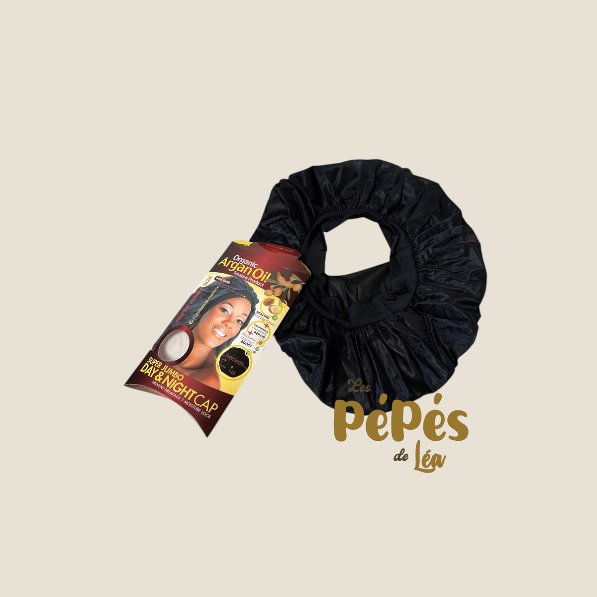 Bonnet Cheveux en Satin Jumbo